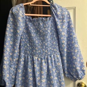 SHEIN blue floral maxi dress